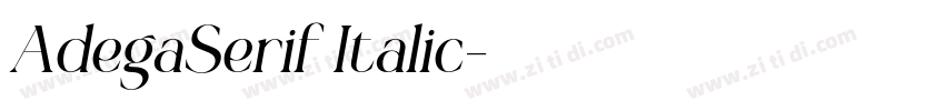 AdegaSerif Italic字体转换